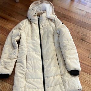 Women's Cream Hooded Jacket